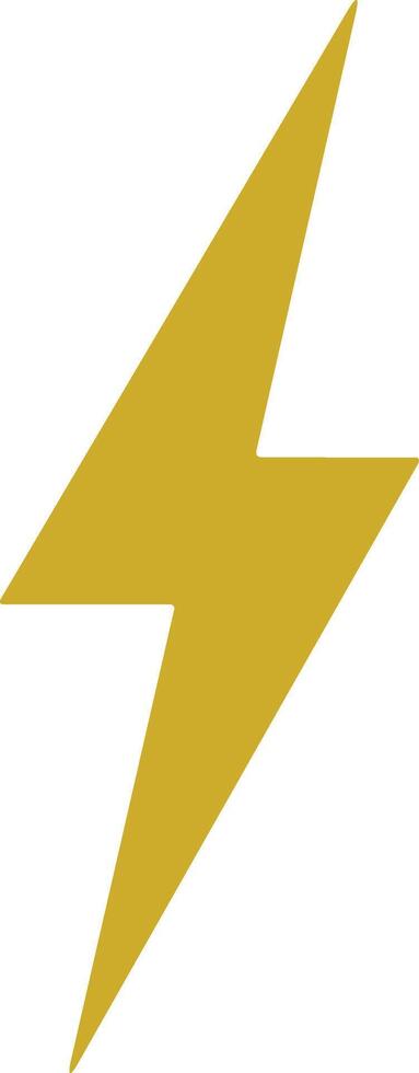 flash lightning bolt yellow icon. Electric power symbol. Energy sign, vector illustration. charge sign. Thunder strike electricity linear symbol. Thunderbolt flash. Powerful electrical discharge