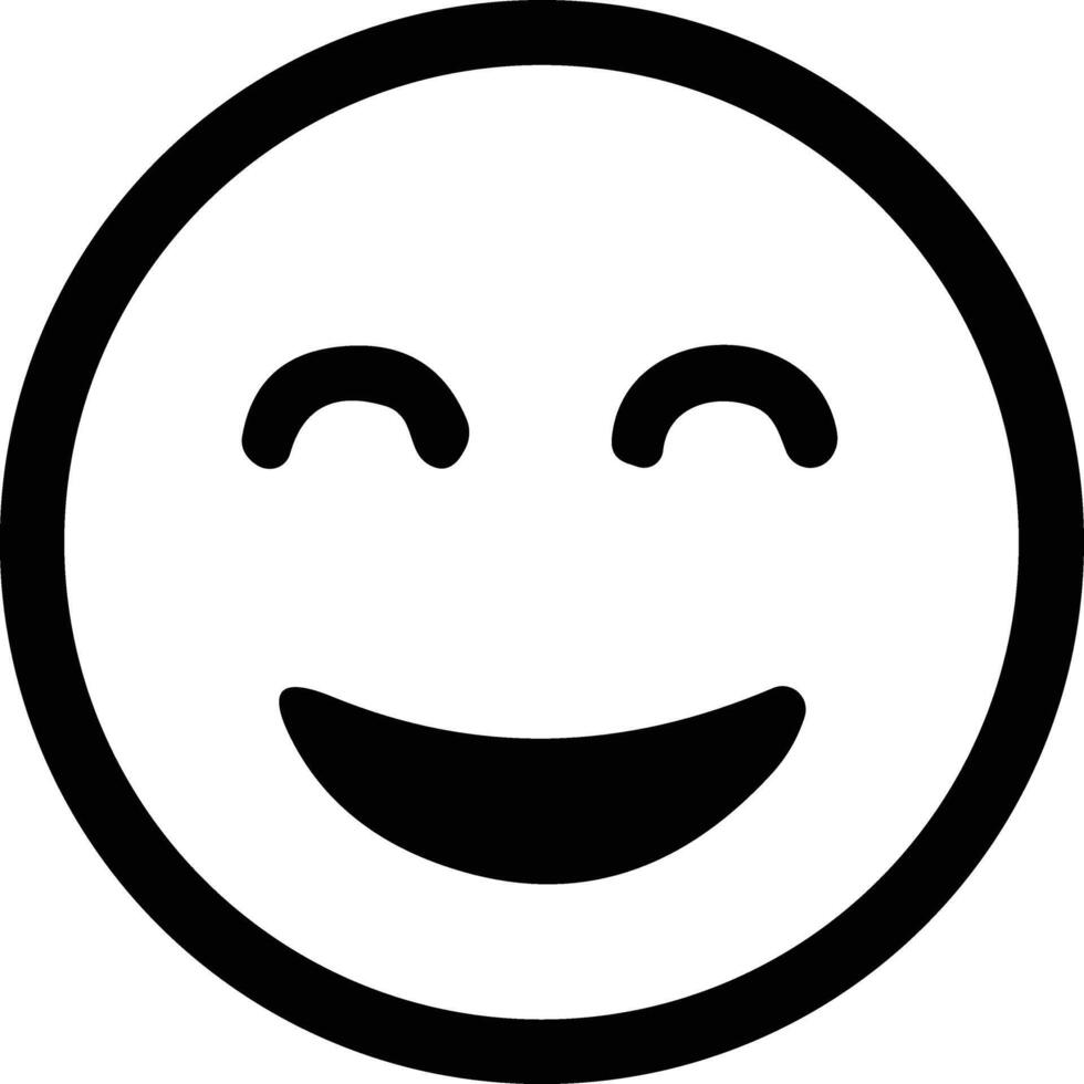 Emoji icon. Emoticon. Smile face. Emotion. Funny Cartoon. Face Gestures. Social Media. Smiling, Happy, glade, Joyful facial expression. vector