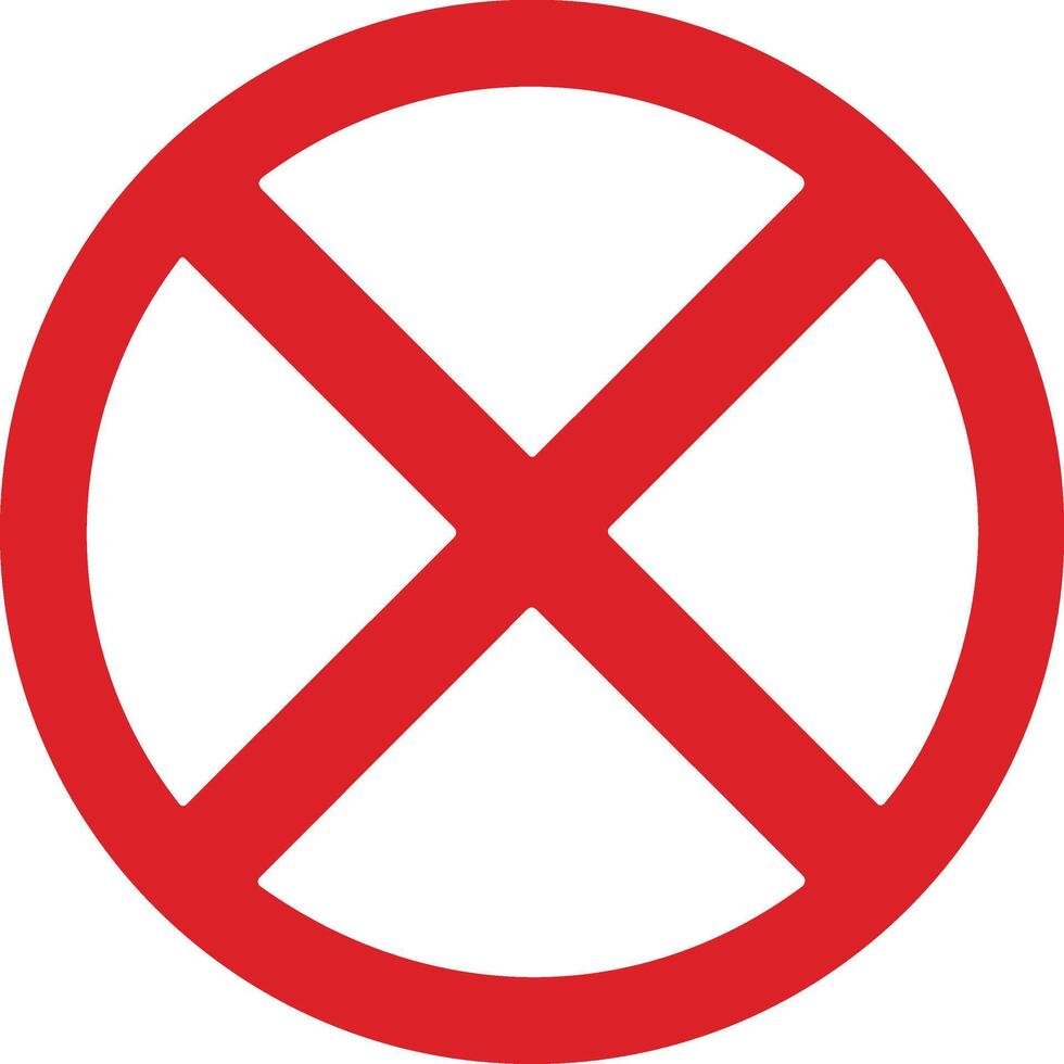 Do not enter warning sign. Stop red sign icon with white hand, stock vector