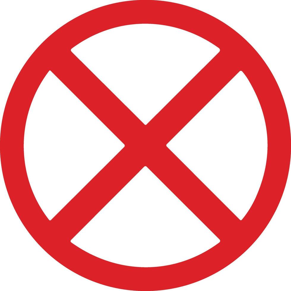 Do not enter warning sign. Stop red sign icon with white hand, stock vector