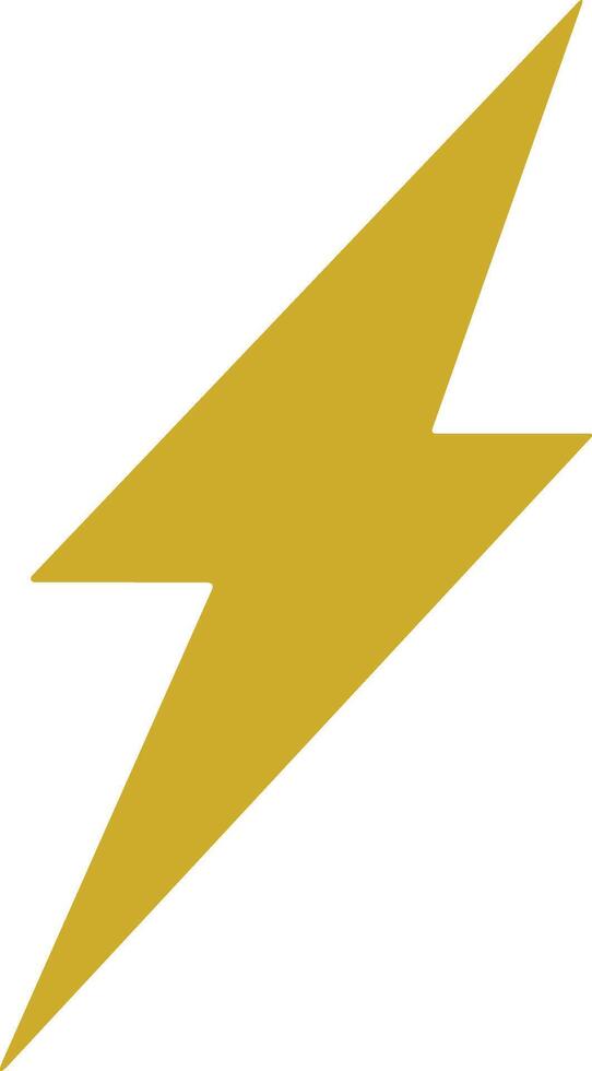 flash lightning bolt yellow icon. Electric power symbol. Energy sign, vector illustration. charge sign. Thunder strike electricity linear symbol. Thunderbolt flash. Powerful electrical discharge