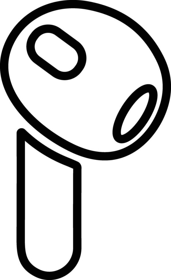 HandFree line icon. Headphone wireless earphone symbol. Headset silhouette. Hand free. vector