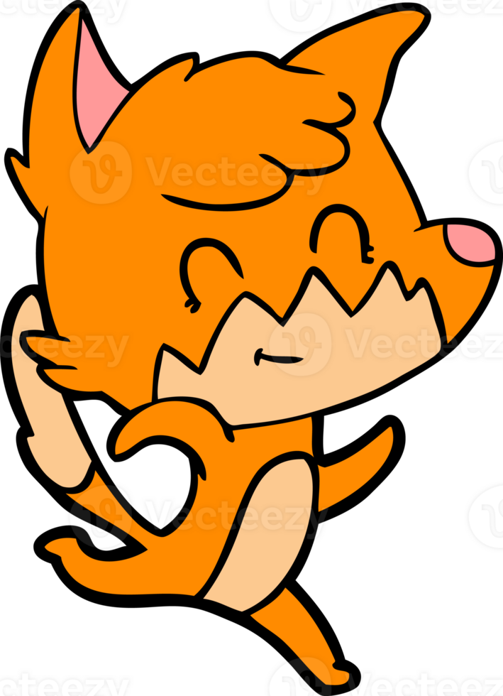 cartoon friendly fox png