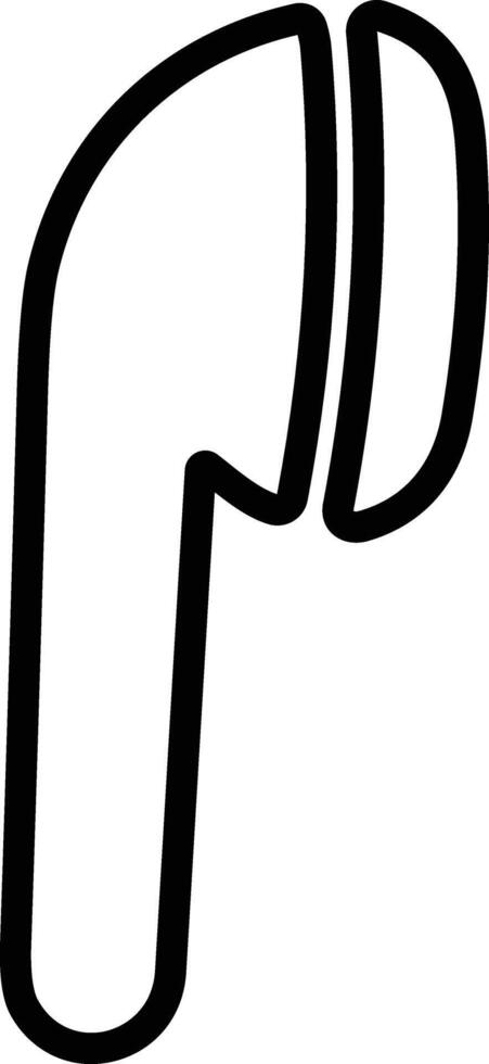 HandFree line icon. Headphone wireless earphone symbol. Headset silhouette. Hand free. vector