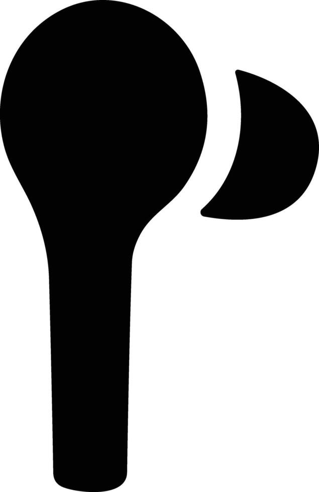 HandFree flat icon. Headphone wireless earphone symbol. Headset silhouette. Hand free. vector
