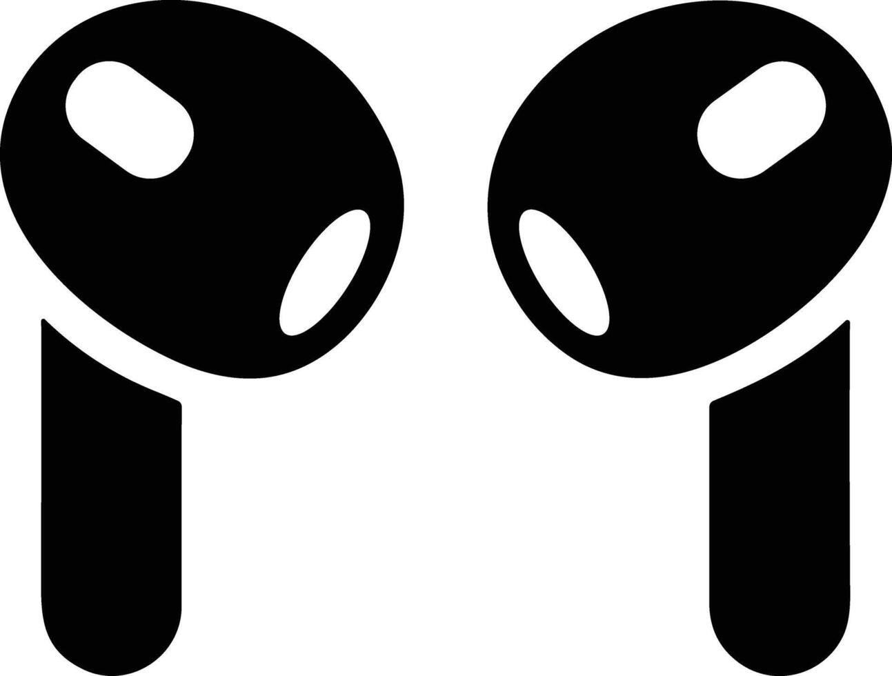 HandFree flat icon. Headphone wireless earphone symbol. Headset silhouette. Hand free. vector