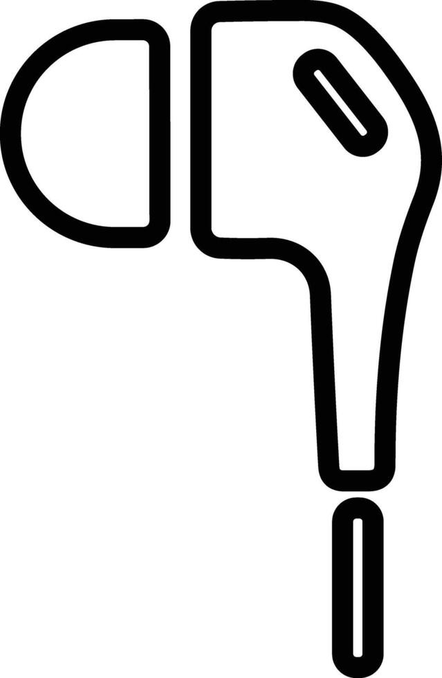 HandFree line icon. Headphone wireless earphone symbol. Headset silhouette. Hand free. vector