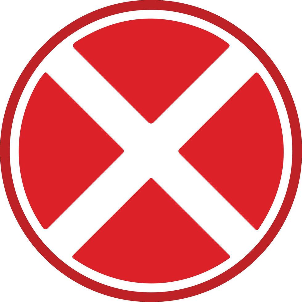 Do not enter warning sign. Stop red sign icon with white hand, stock vector