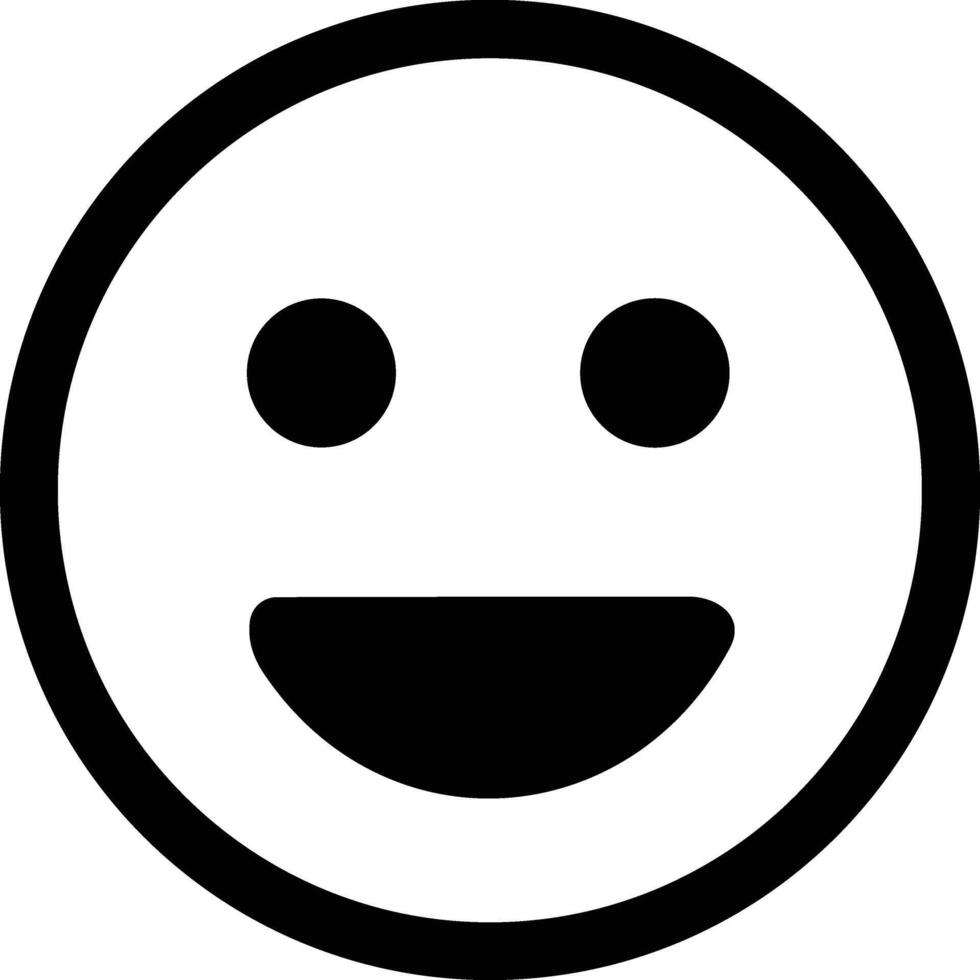 Emoji icon. Emoticon. Smile face. Emotion. Funny Cartoon. Face Gestures. Social Media. Smiling, Happy, glade, Joyful facial expression. vector