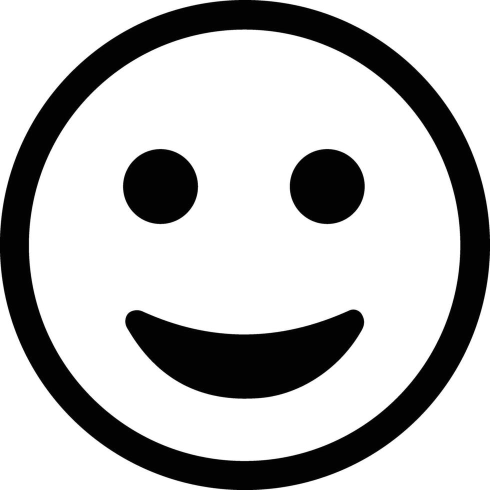 Emoji icon. Emoticon. Smile face. Emotion. Funny Cartoon. Face Gestures. Social Media. Smiling, Happy, glade, Joyful facial expression. vector