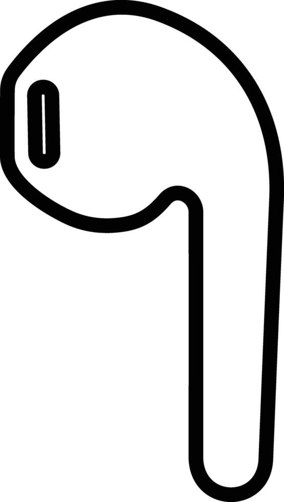 HandFree line icon. Headphone wireless earphone symbol. Headset silhouette. Hand free. vector