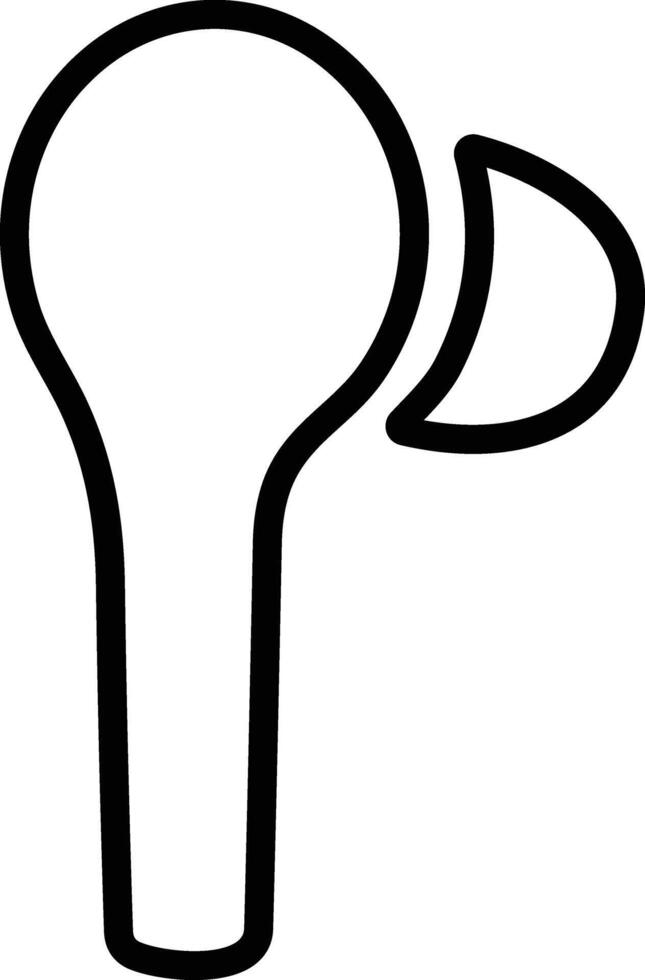 HandFree line icon. Headphone wireless earphone symbol. Headset silhouette. Hand free. vector