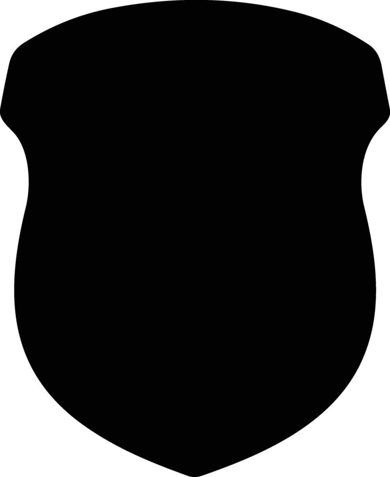 Protection or security shield. Badge quality symbol. Safeguard sign. Police badge shape. Design elements for concept of safety and protection. Vector illustration.