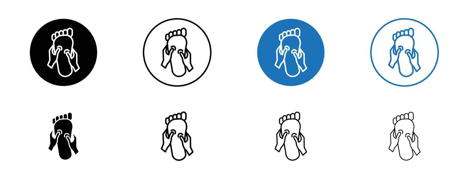 Reflexology foot massage icon vector