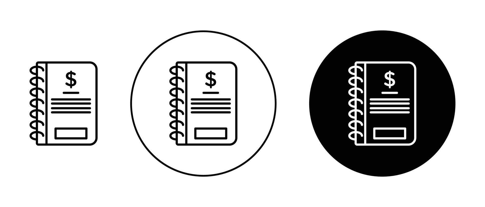 Financial log icon vector