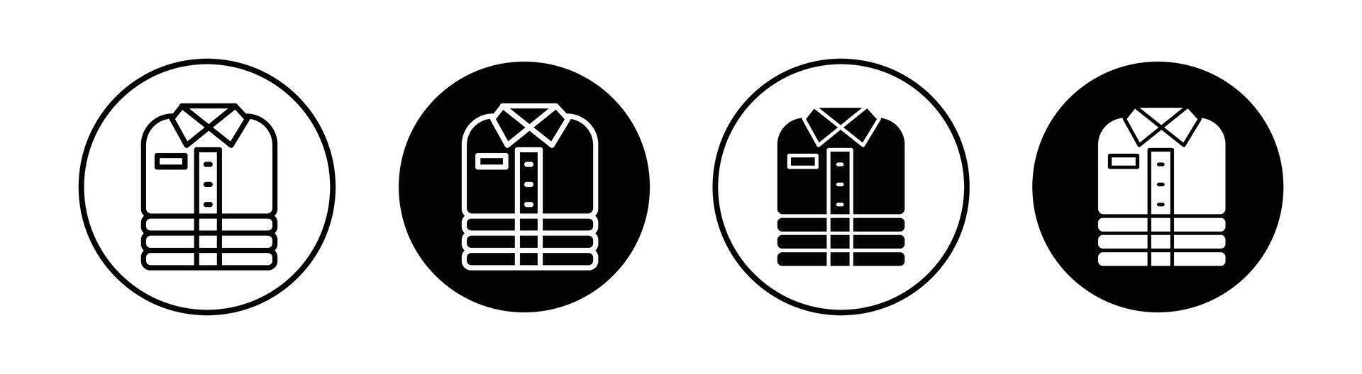 Stack of folded shirts icon vector