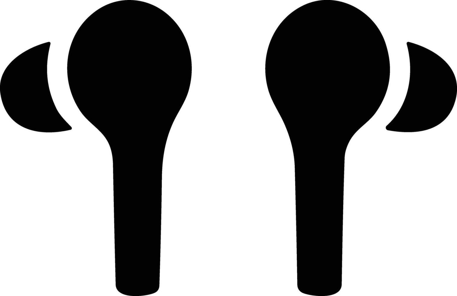 HandFree flat icon. Headphone wireless earphone symbol. Headset silhouette. Hand free. vector