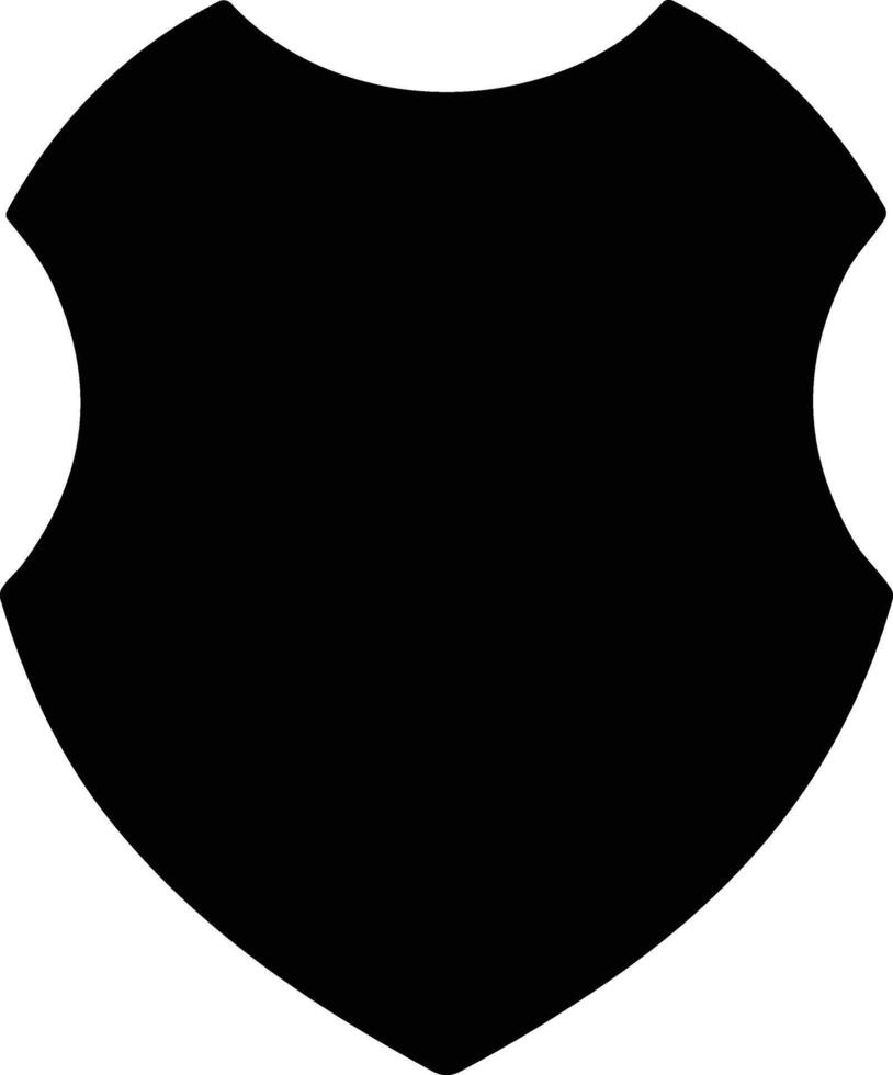 Protection or security shield. Badge quality symbol. Safeguard sign. Police badge shape. Design elements for concept of safety and protection. Vector illustration.