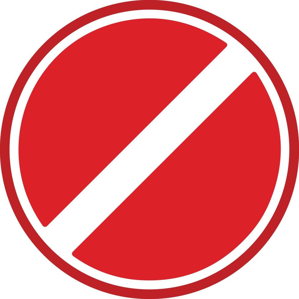Do not enter warning sign. Stop red sign icon with white hand, stock vector