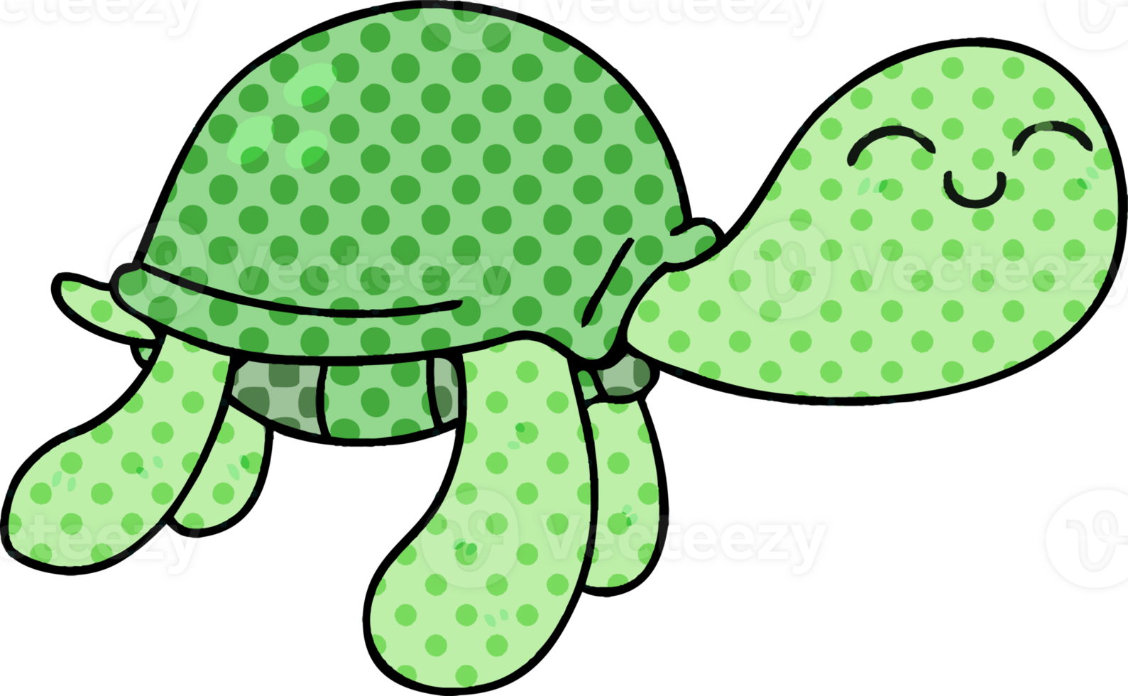 comic book style quirky cartoon turtle png