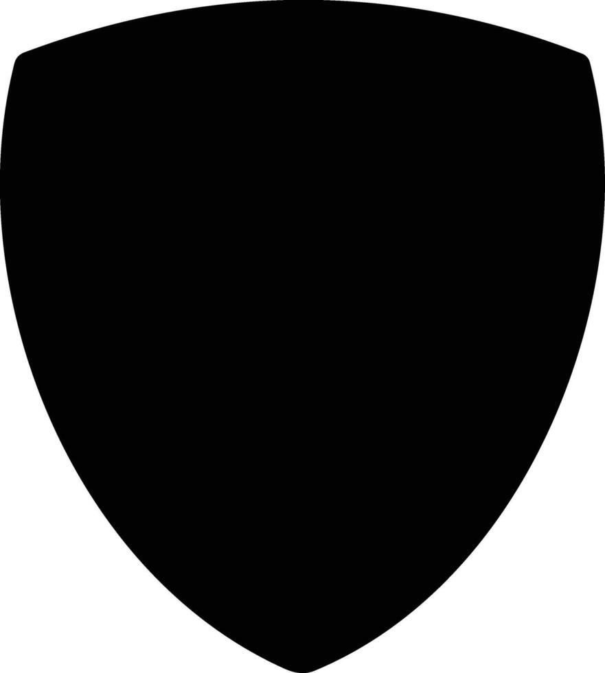 Protection or security shield. Badge quality symbol. Safeguard sign. Police badge shape. Design elements for concept of safety and protection. Vector illustration.