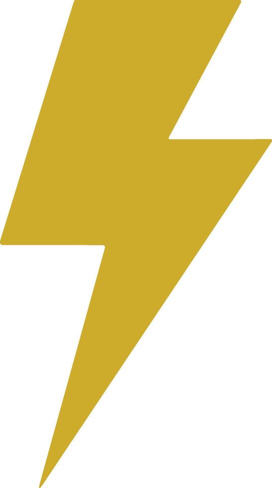 flash lightning bolt yellow icon. Electric power symbol. Energy sign, vector illustration. charge sign. Thunder strike electricity linear symbol. Thunderbolt flash. Powerful electrical discharge