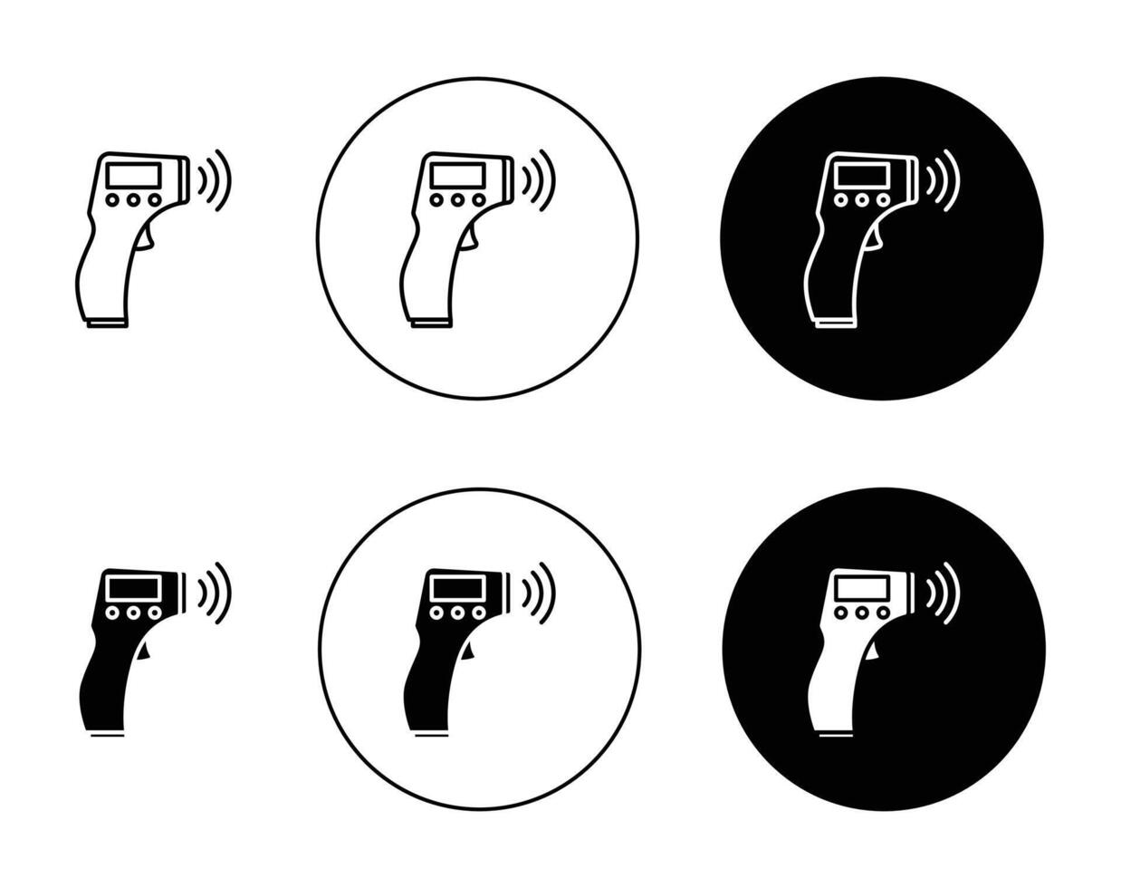 Contactless infrared thermometer icon vector