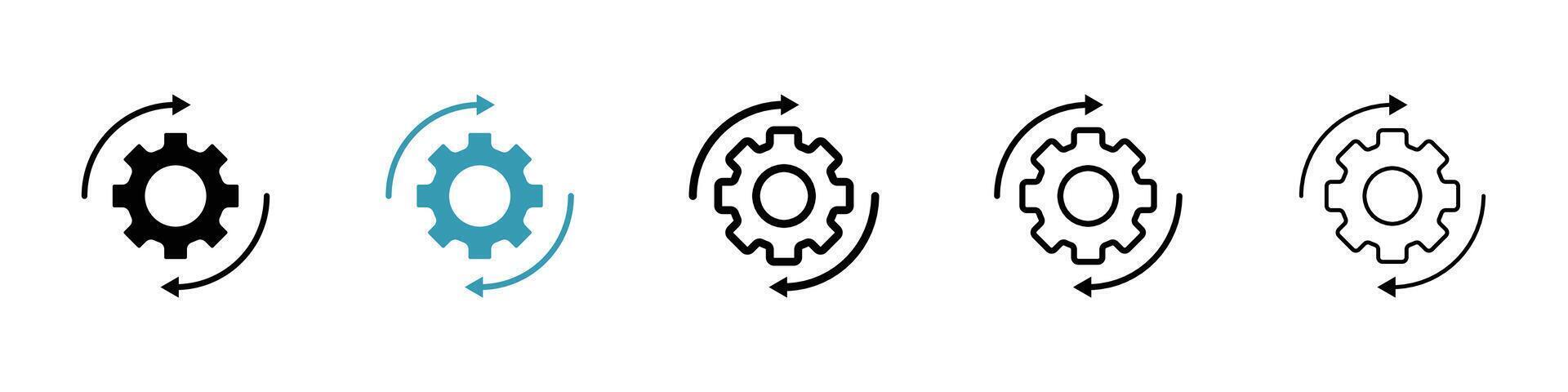 Workflow process icon vector