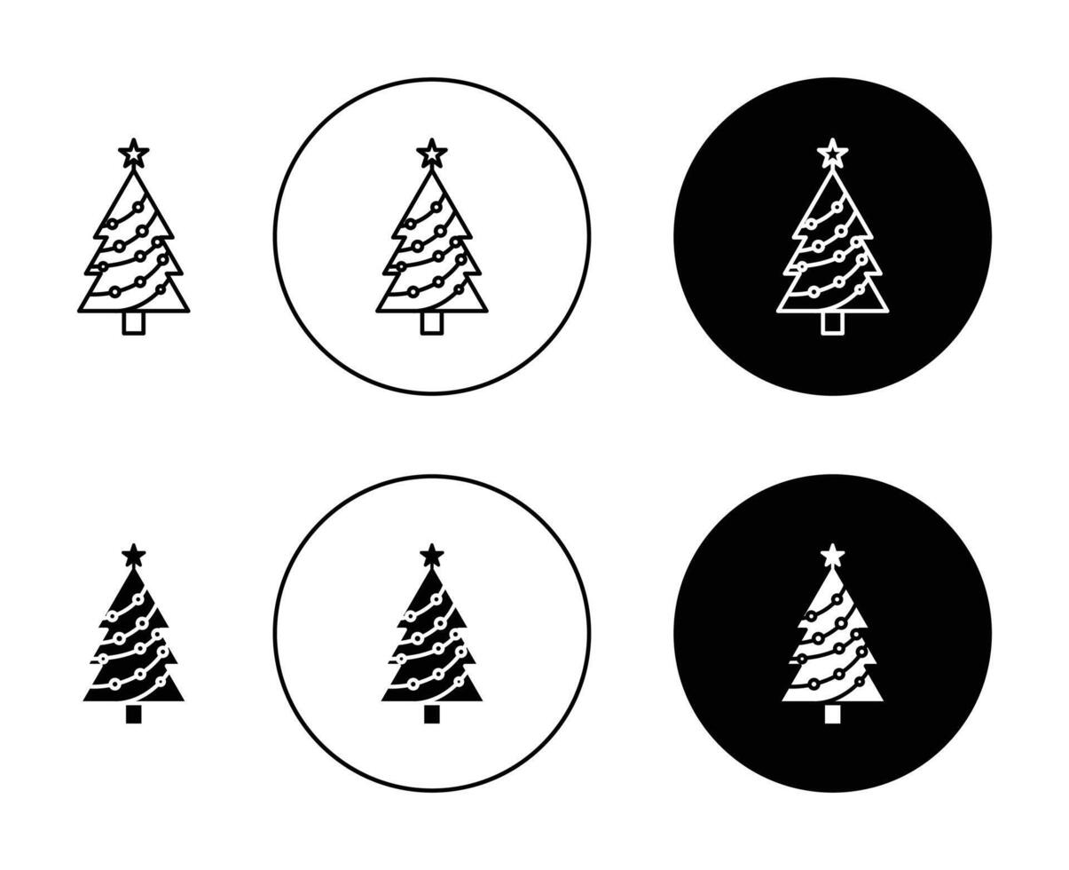 icono de arbol de navidad vector