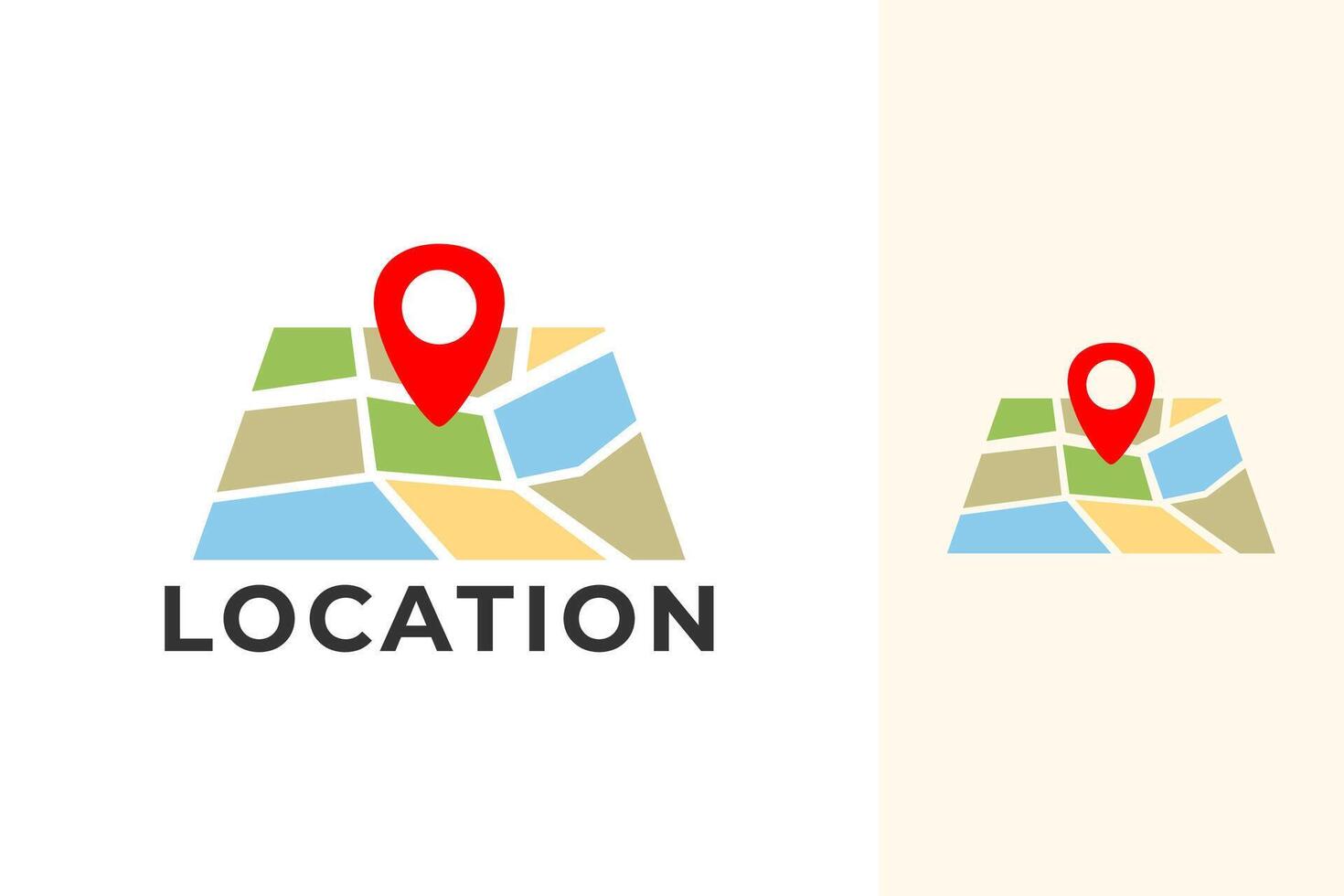 ubicación mapa destino logo diseño vector