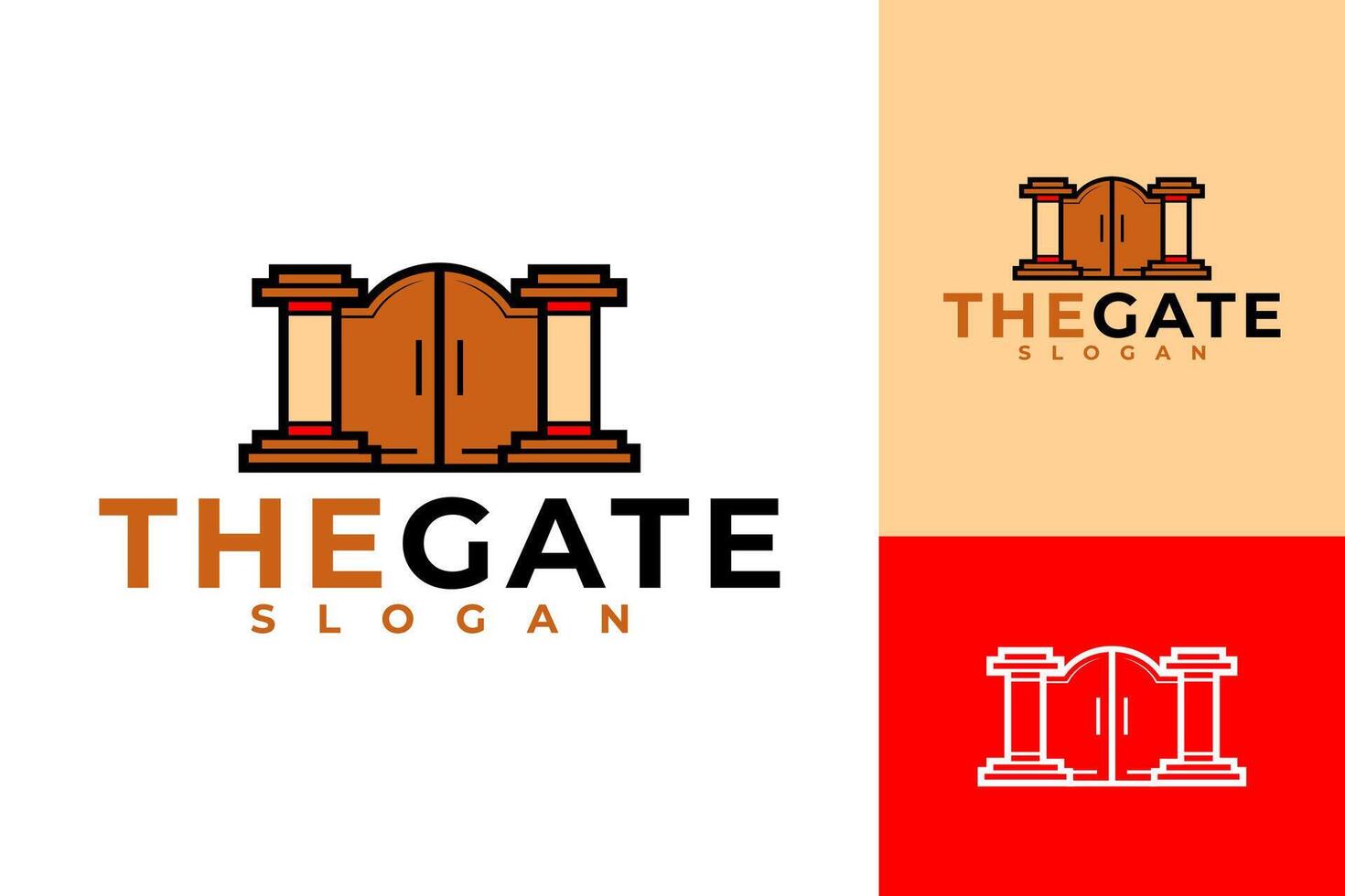 Gate Building Home Logo Design vector