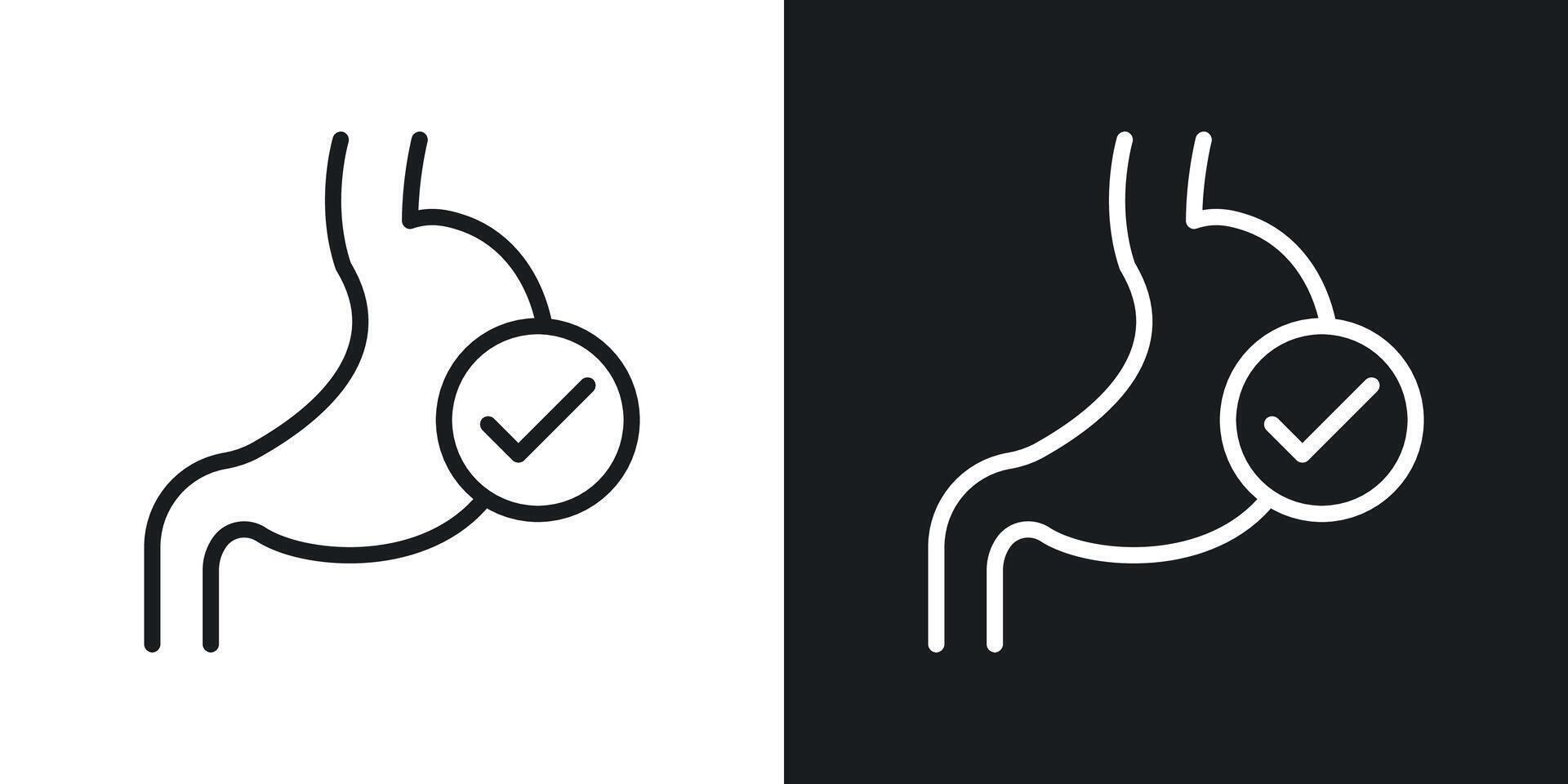 Good digestion icon vector