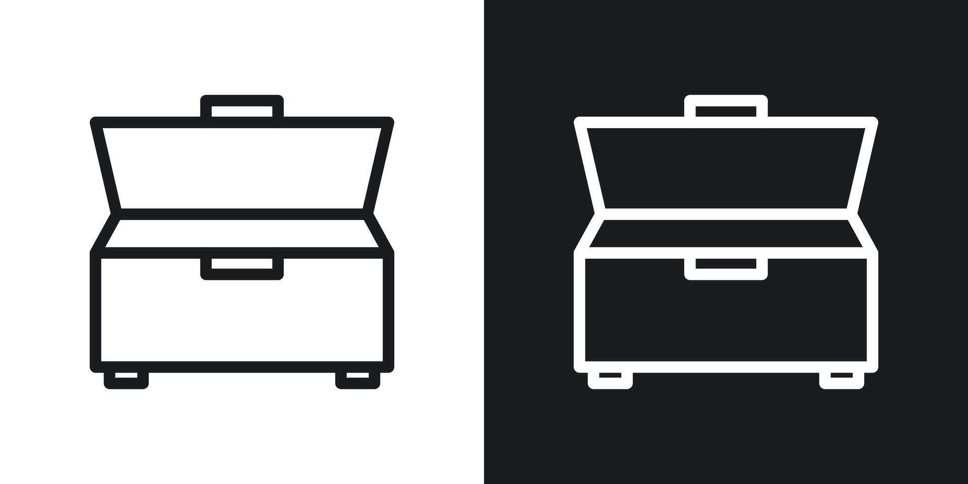 Horizontal shop refrigerator icon vector