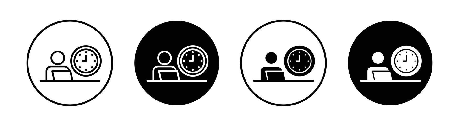 Office hours icon vector