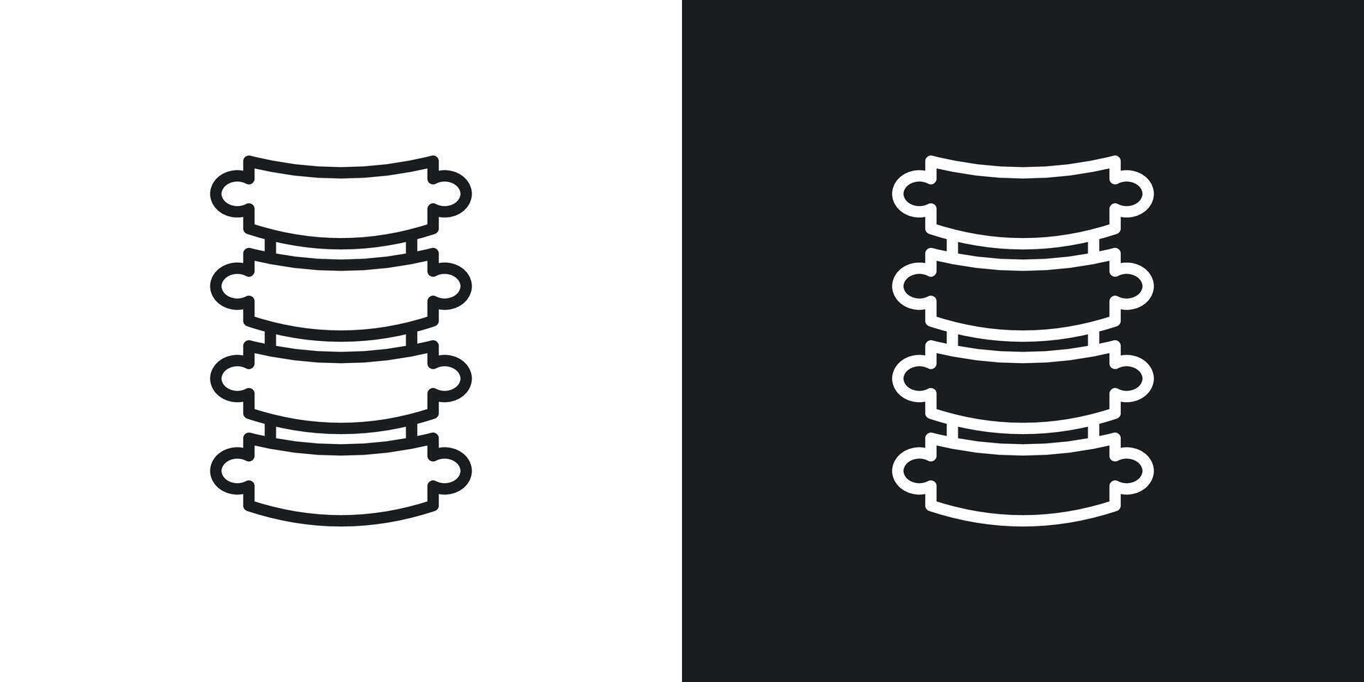 Body spine scan icon vector