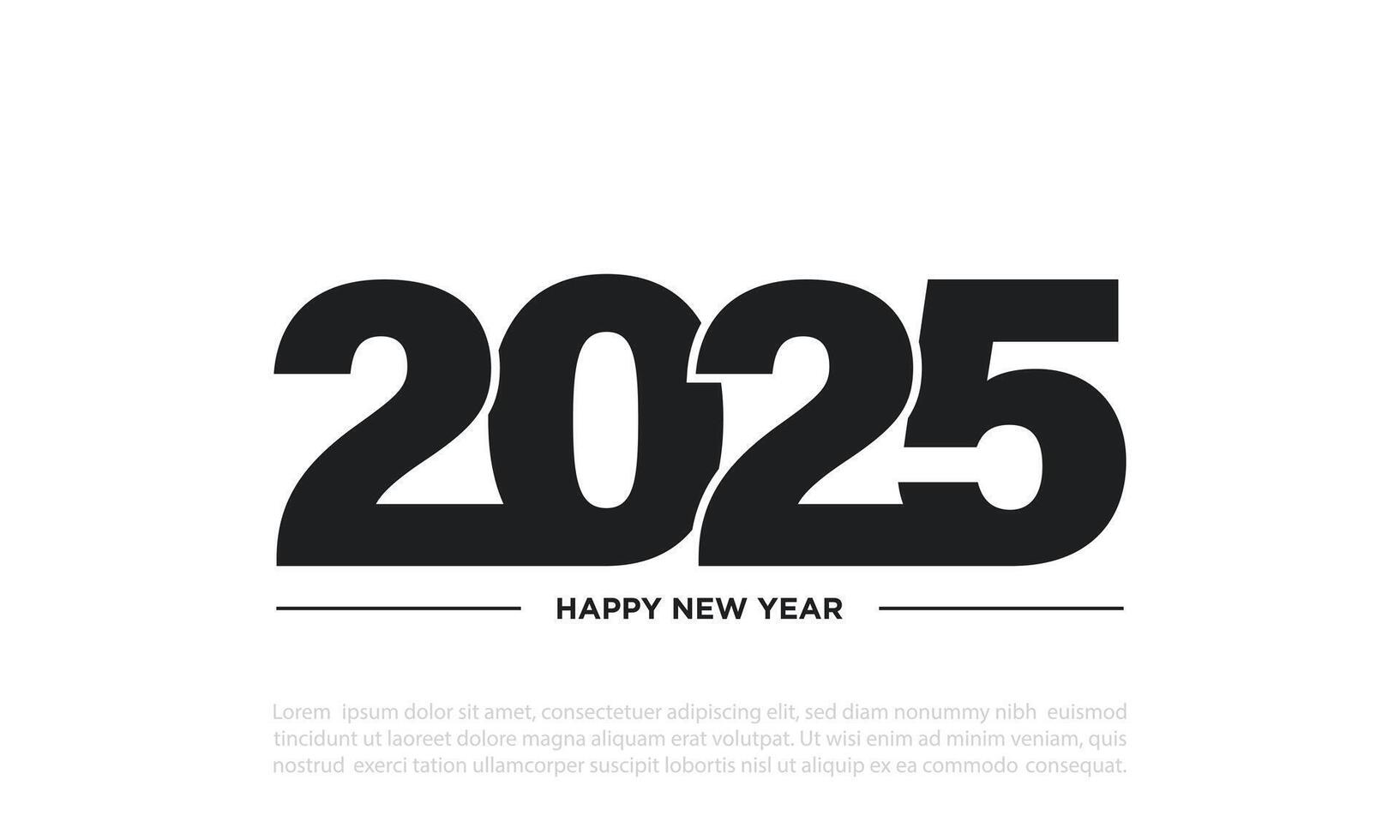 Happy New Year 2025 text design. 40279292 Vector Art at Vecteezy