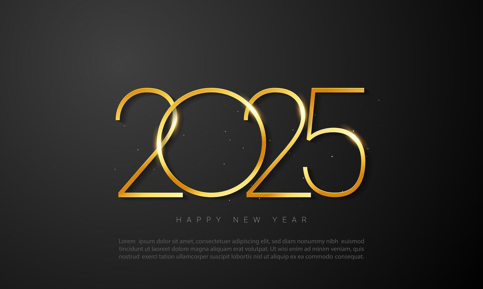 Happy new year 2025 background design. vector