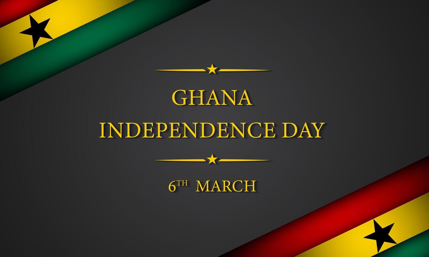 diseño de fondo del día de la independencia de ghana. vector