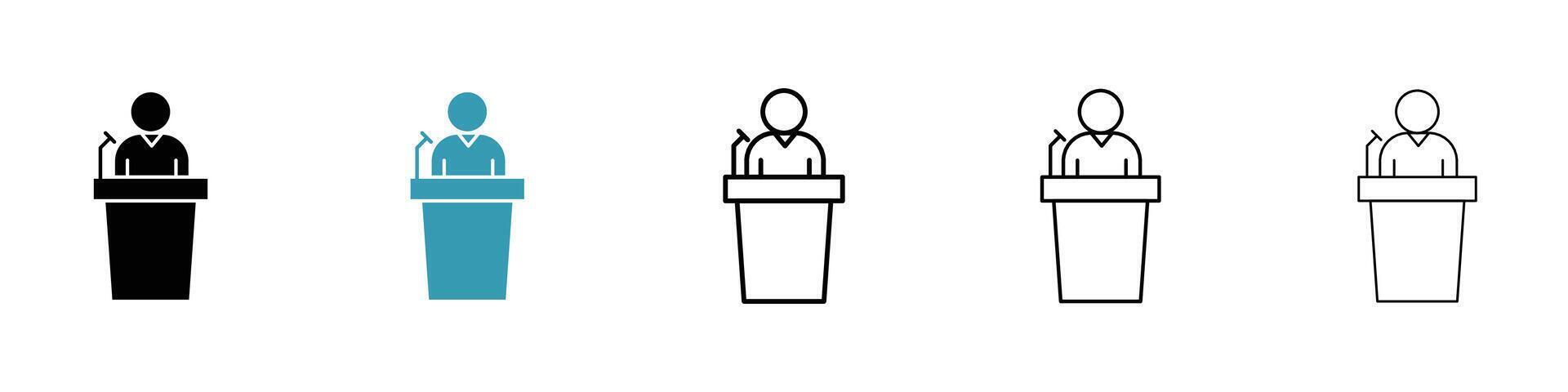 Public speaker icon vector