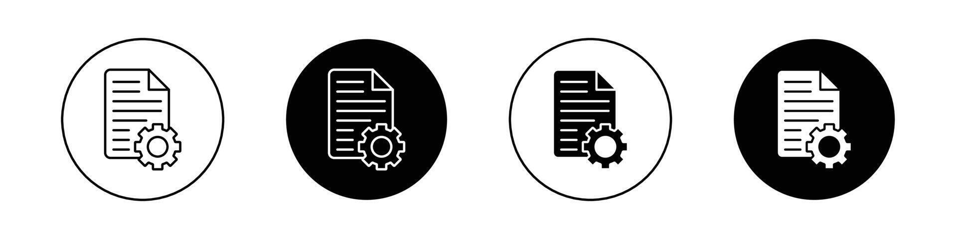 Document settings icon vector