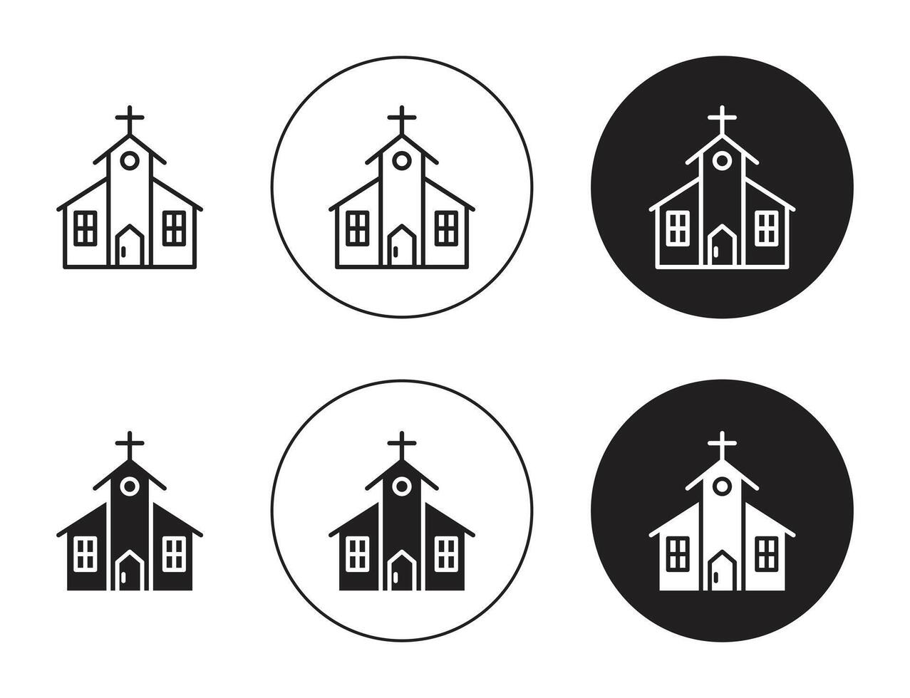 icono de vector de iglesia