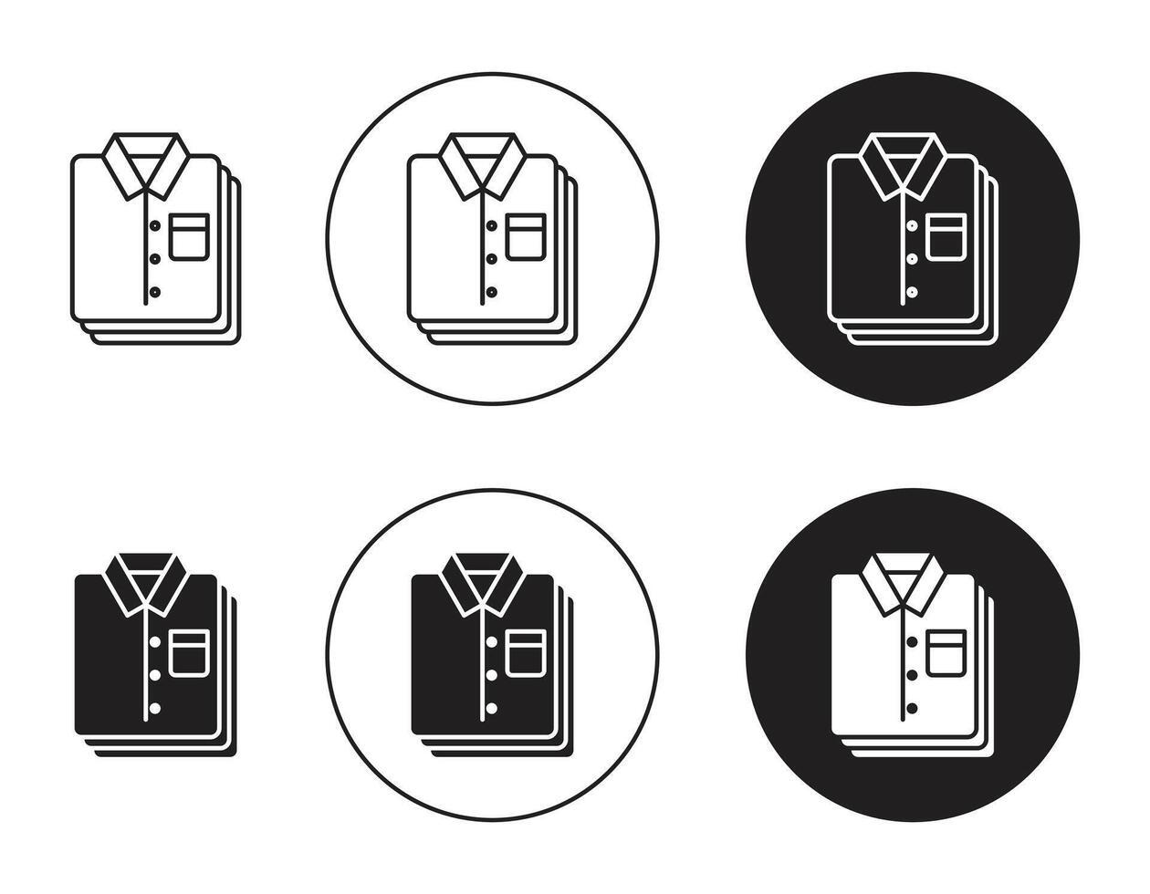 Stack of folded shirts icon vector