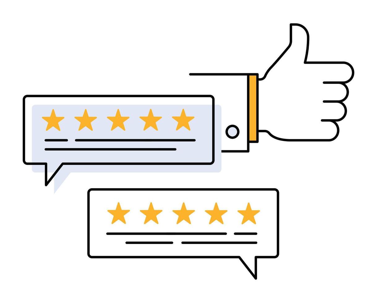 We Love Our Customers. Building a Community with 5 Star Reviews and Thumbs Up. Connecting with You. Happy Customers Make a Happy Us . vector