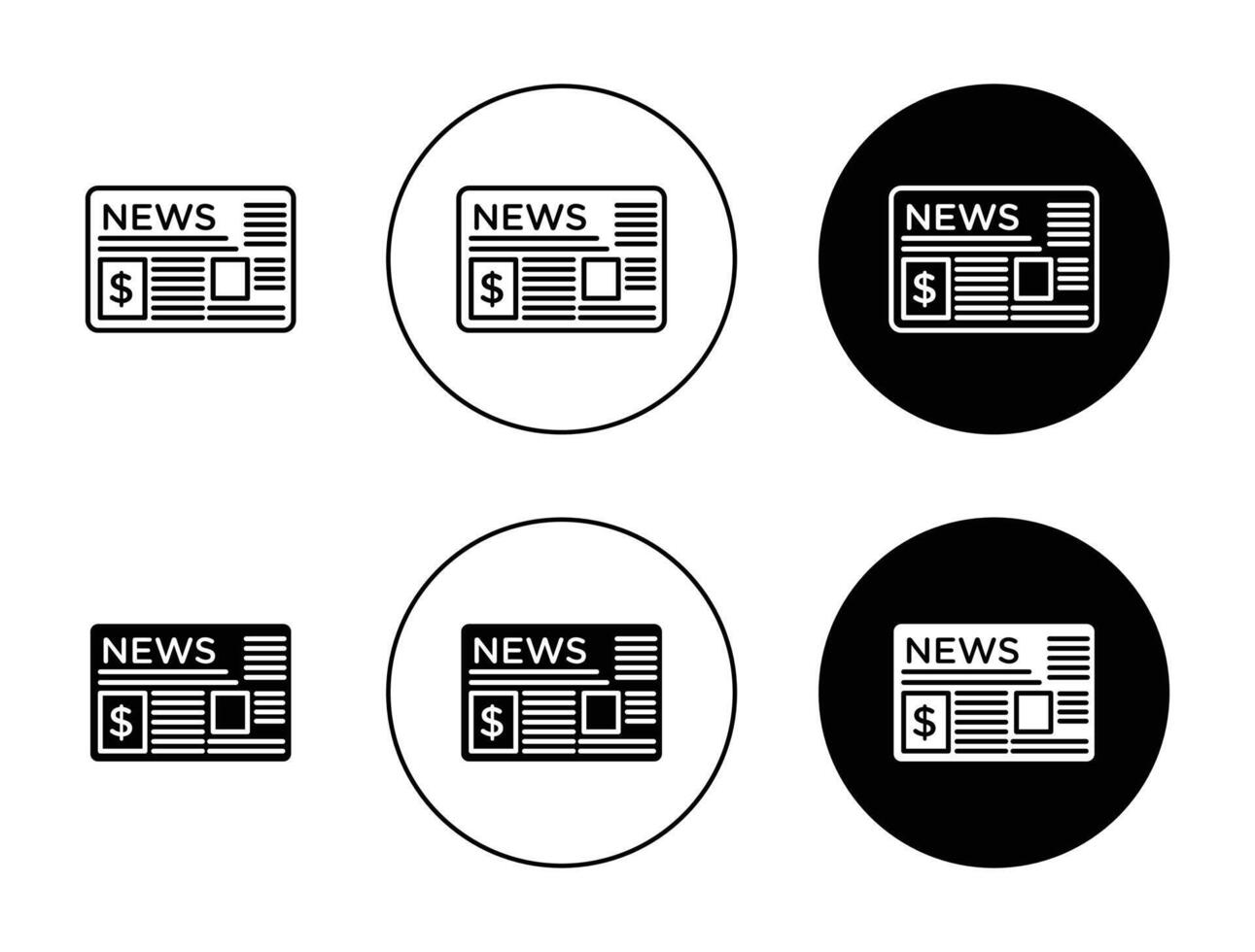 Financial news icon vector