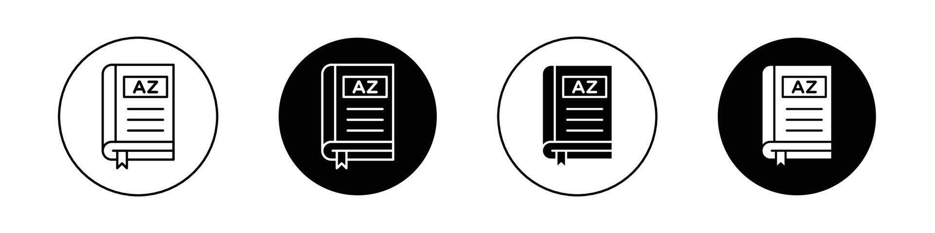 diccionarios vector icono