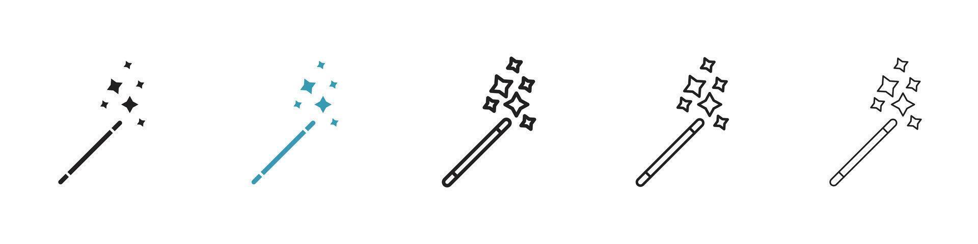 Magic wand icon vector