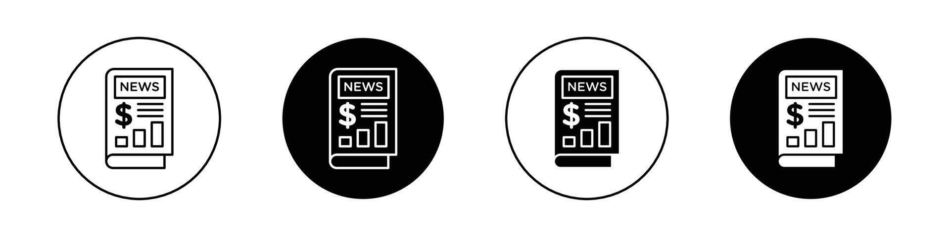 Financial news icon vector