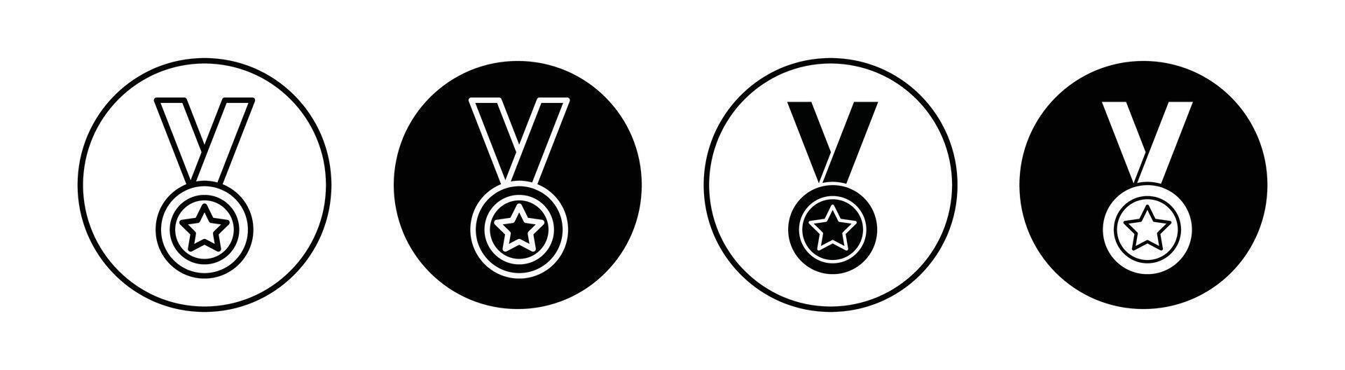 Sport medal icon vector