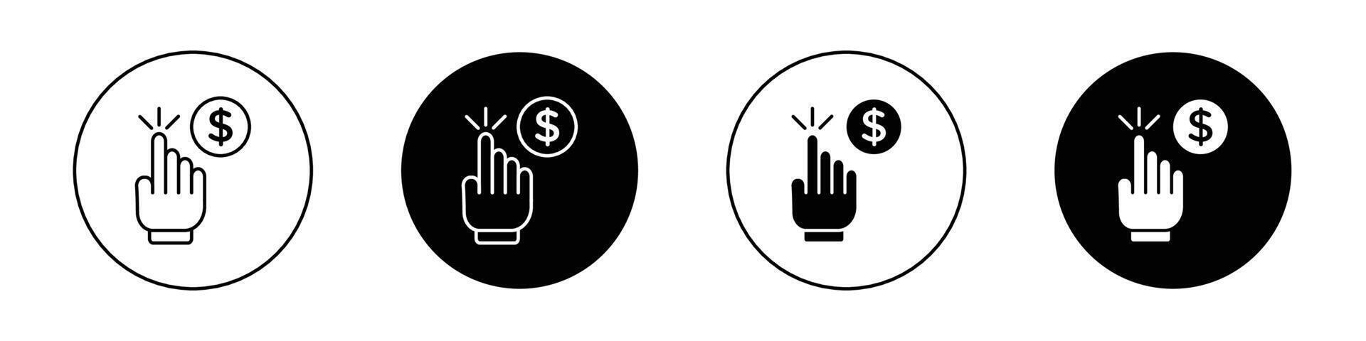 Pay per click icon vector