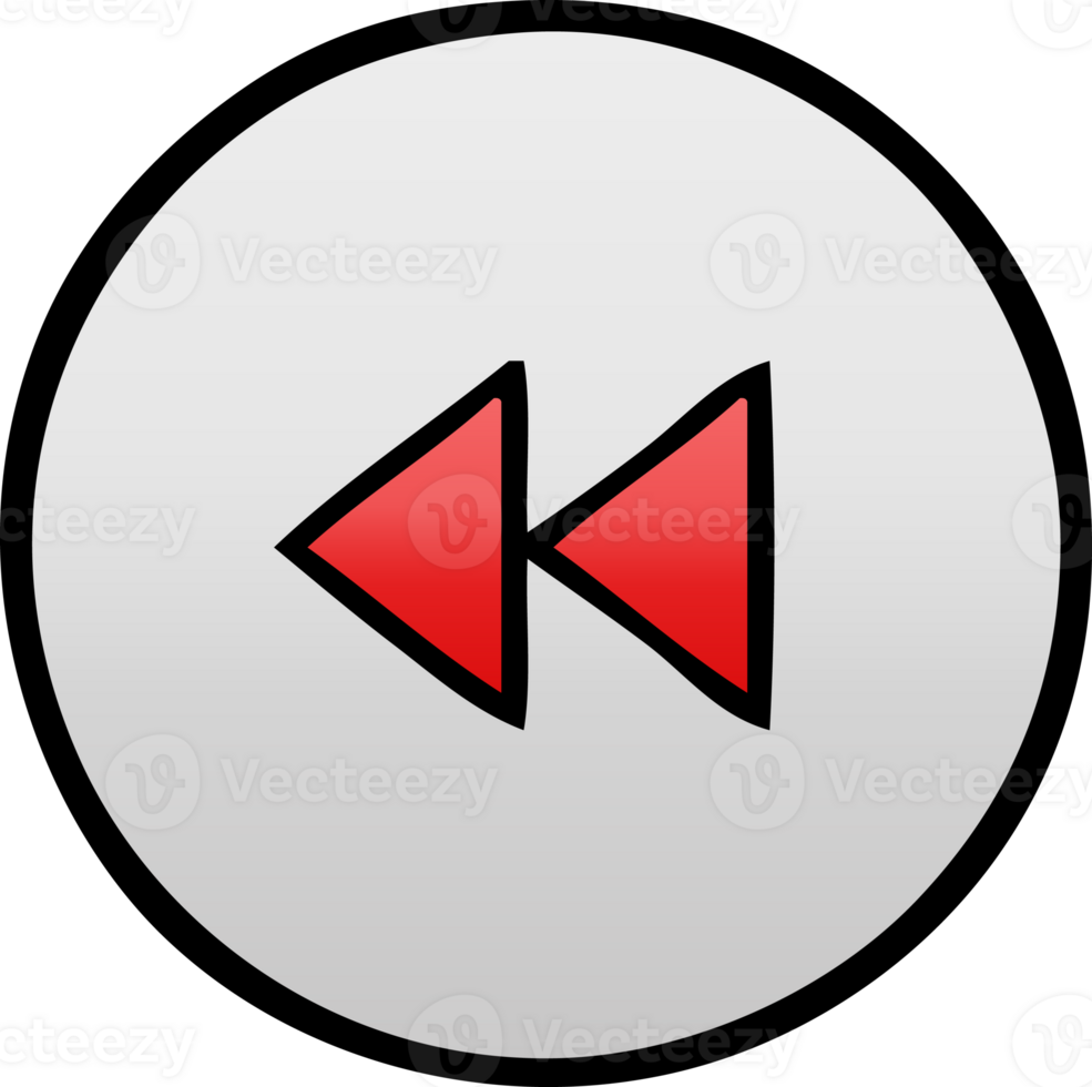 gradient shaded cartoon of a rewind button png